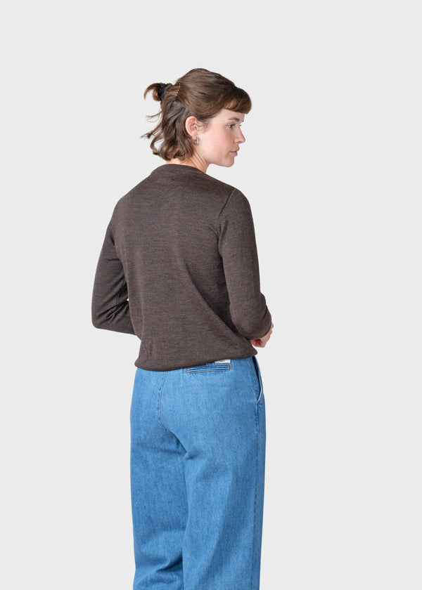 Klitmøller Collective ApS Womens basic merino knit Knitted sweaters Taupe