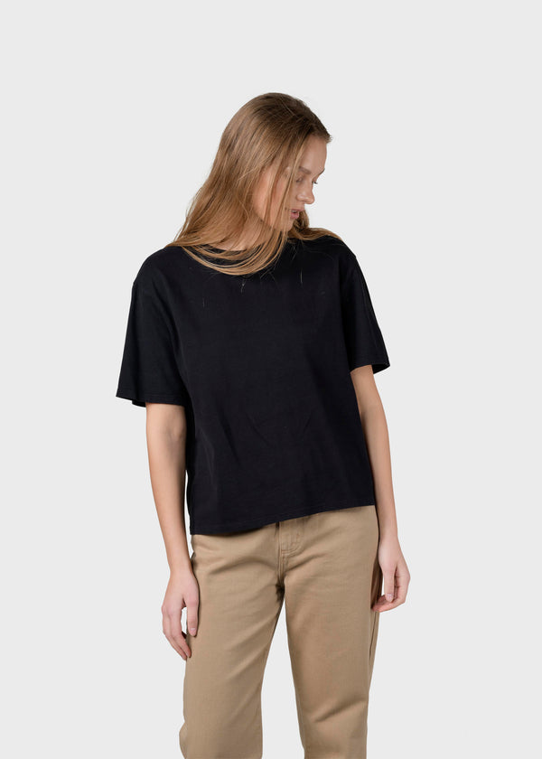 Klitmøller Collective ApS Womens boxy tee T-Shirts Black