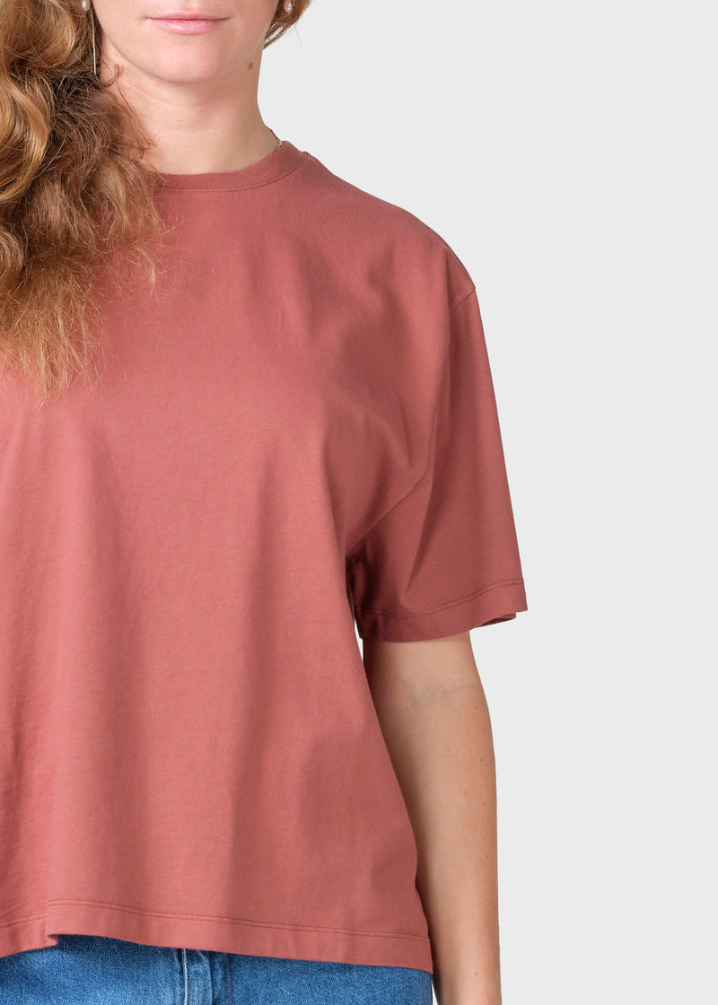 Klitmøller Collective ApS Womens boxy tee T-Shirts Burgundy