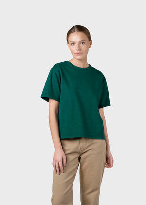 Klitmøller Collective ApS Womens boxy tee T-Shirts Moss Green