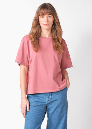 Klitmøller Collective ApS Womens boxy tee OCS T-Shirts Faded rose