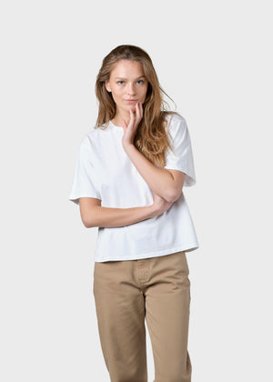 Klitmøller Collective ApS Womens boxy tee OCS T-Shirts White