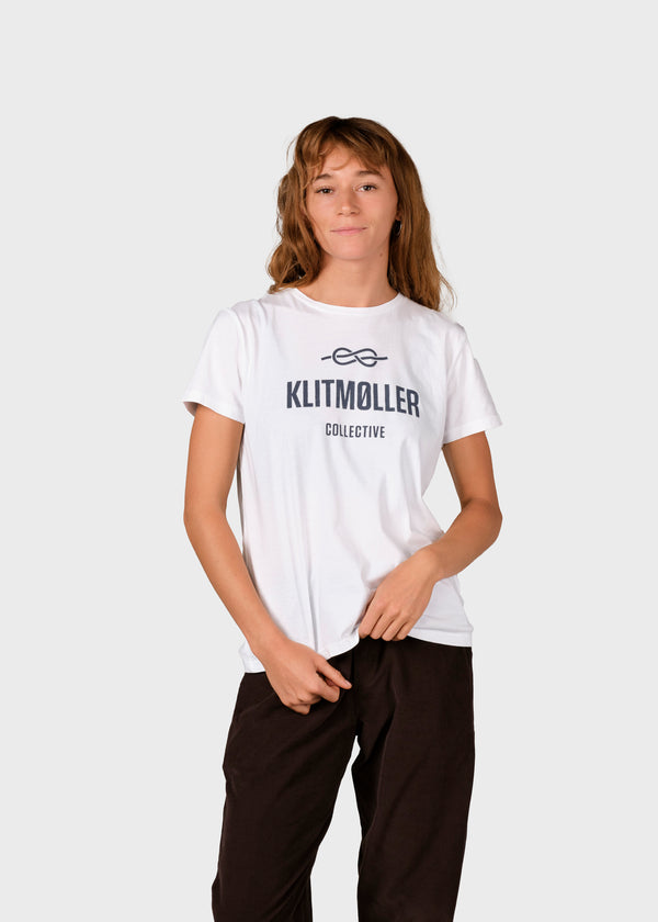Klitmøller Collective ApS Womens logo tee T-Shirts White
