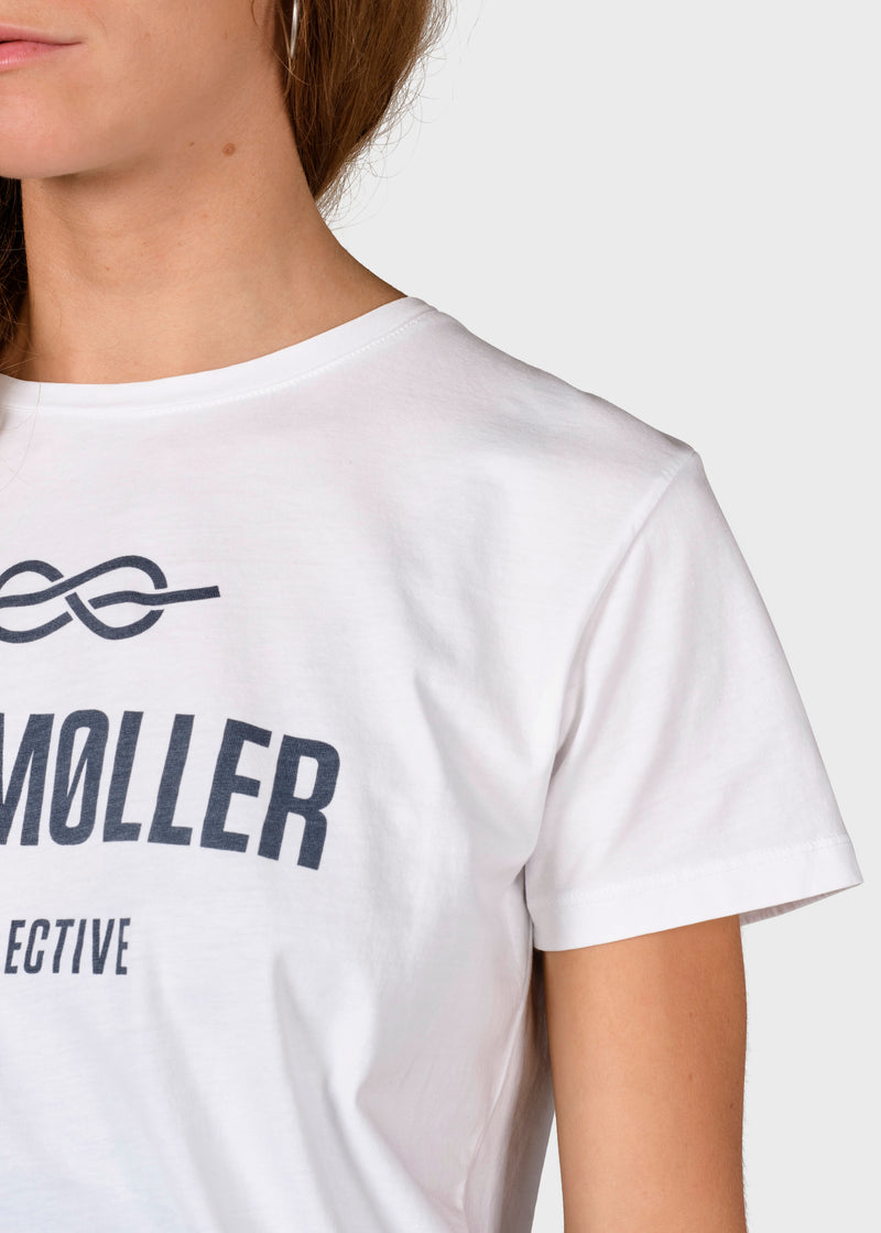 Klitmøller Collective ApS Womens logo tee T-Shirts White