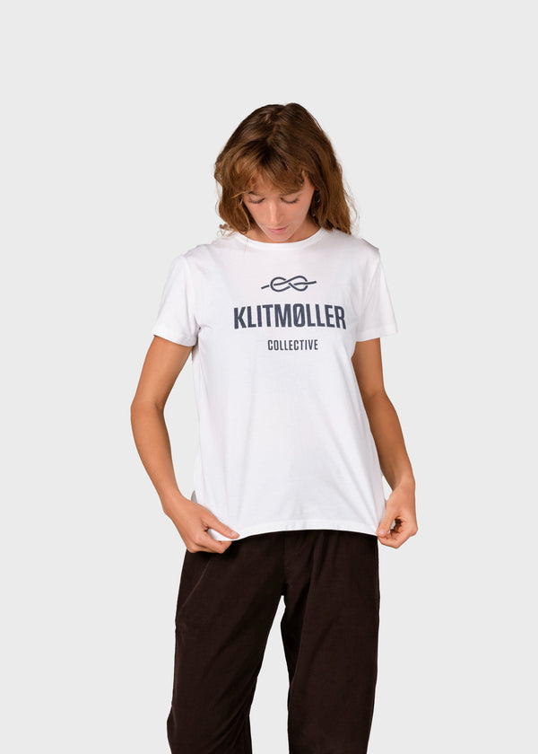 Klitmøller Collective ApS Womens logo tee T-Shirts White