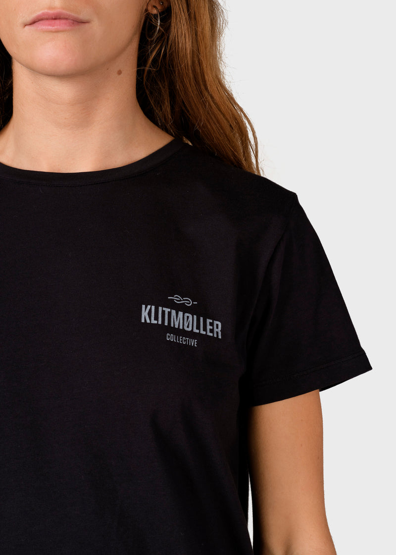 Klitmøller Collective ApS Womens small logo tee T-Shirts Black