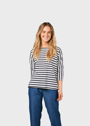 Klitmøller Collective ApS  Emma striped tee T-Shirts Cream/navy