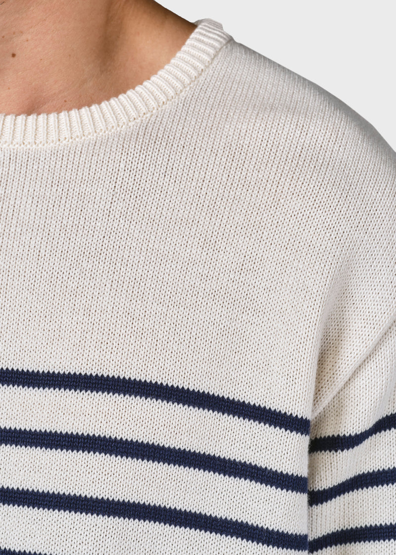 Klitmøller Collective ApS Godtfred knit Knitted sweaters Cream/navy