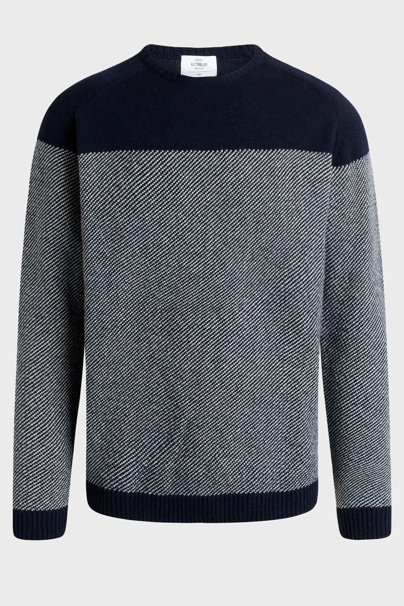 Klitmøller Collective ApS Halfdann knit Knitted sweaters Navy/cream