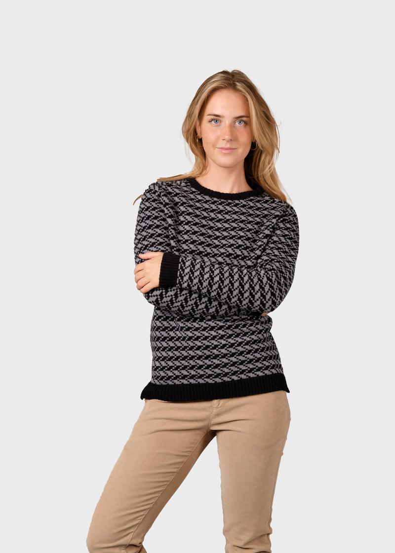 Klitmøller Collective ApS Ida knit Knitted sweaters Black/light grey
