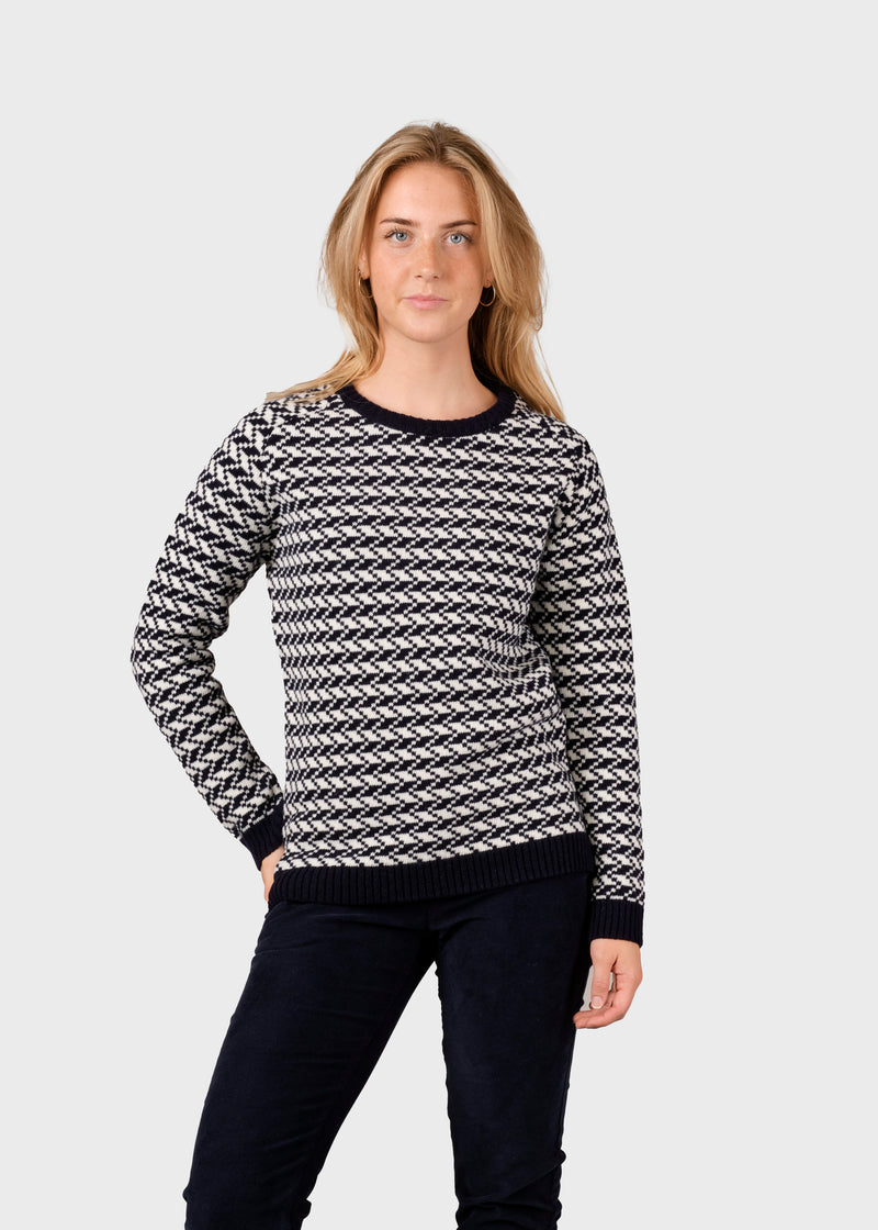 Klitmøller Collective ApS Ida knit Knitted sweaters Navy/cream