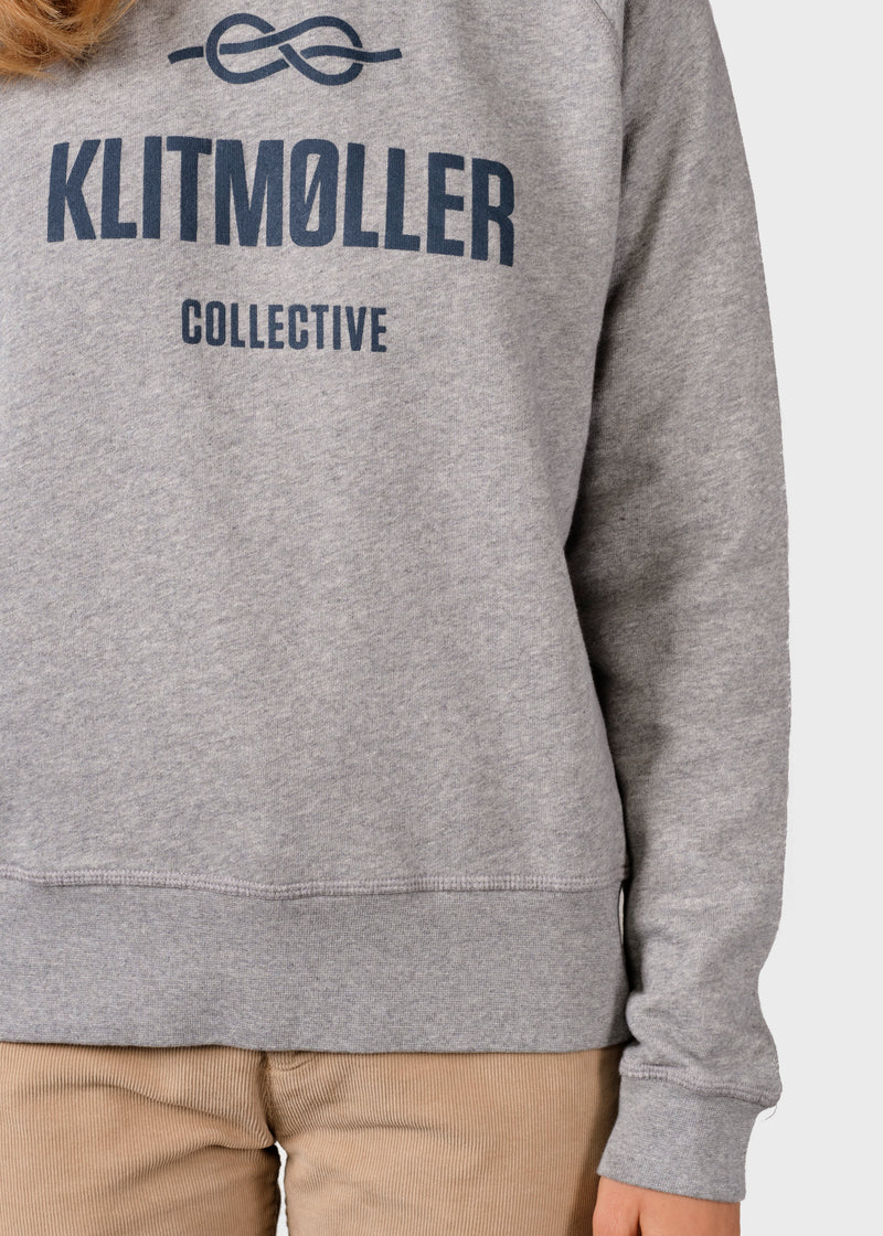 Klitmøller Collective ApS  Maja logo crew Sweatshirts Grey melange