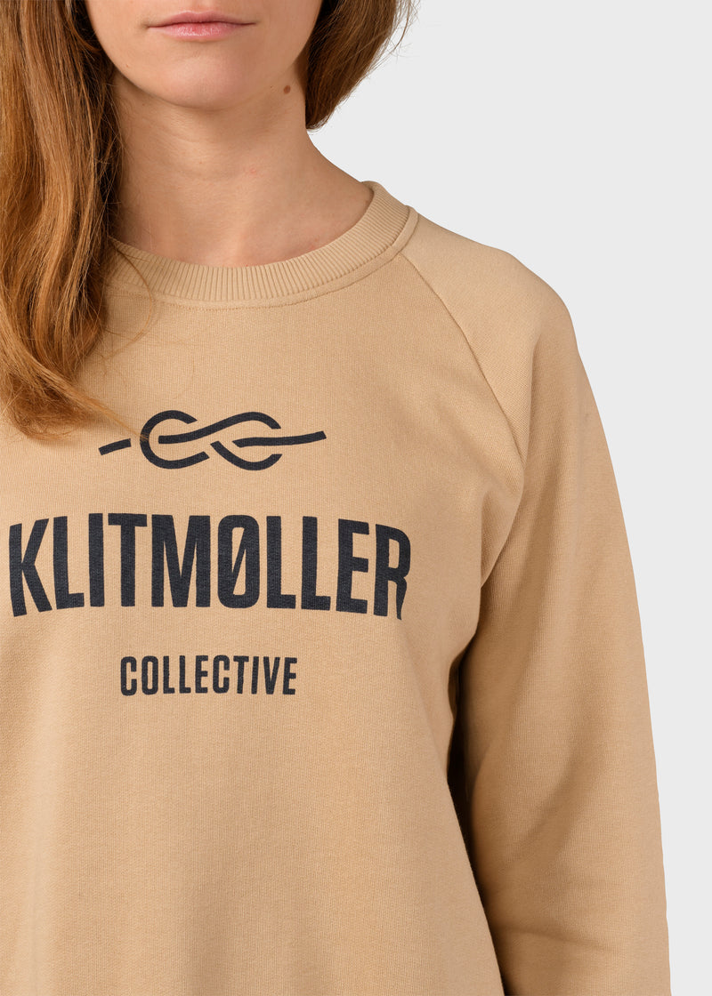 Klitmøller Collective ApS  Maja logo crew Sweatshirts Sand
