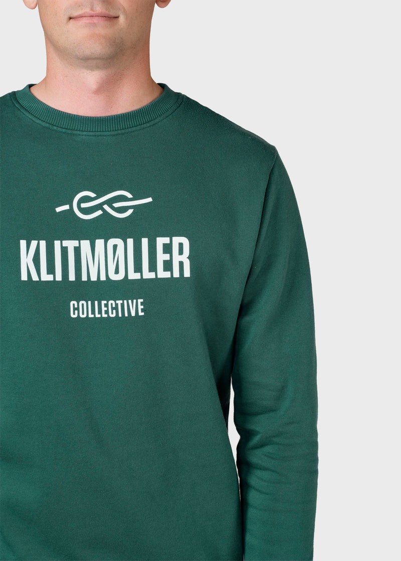 Klitmøller Collective ApS  Mens logo crew Sweatshirts Moss Green