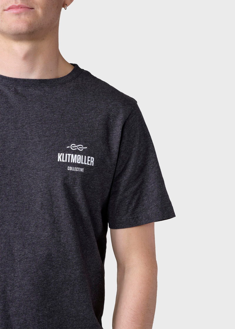 Klitmøller Collective ApS Mens small logo tee T-Shirts Anthracite