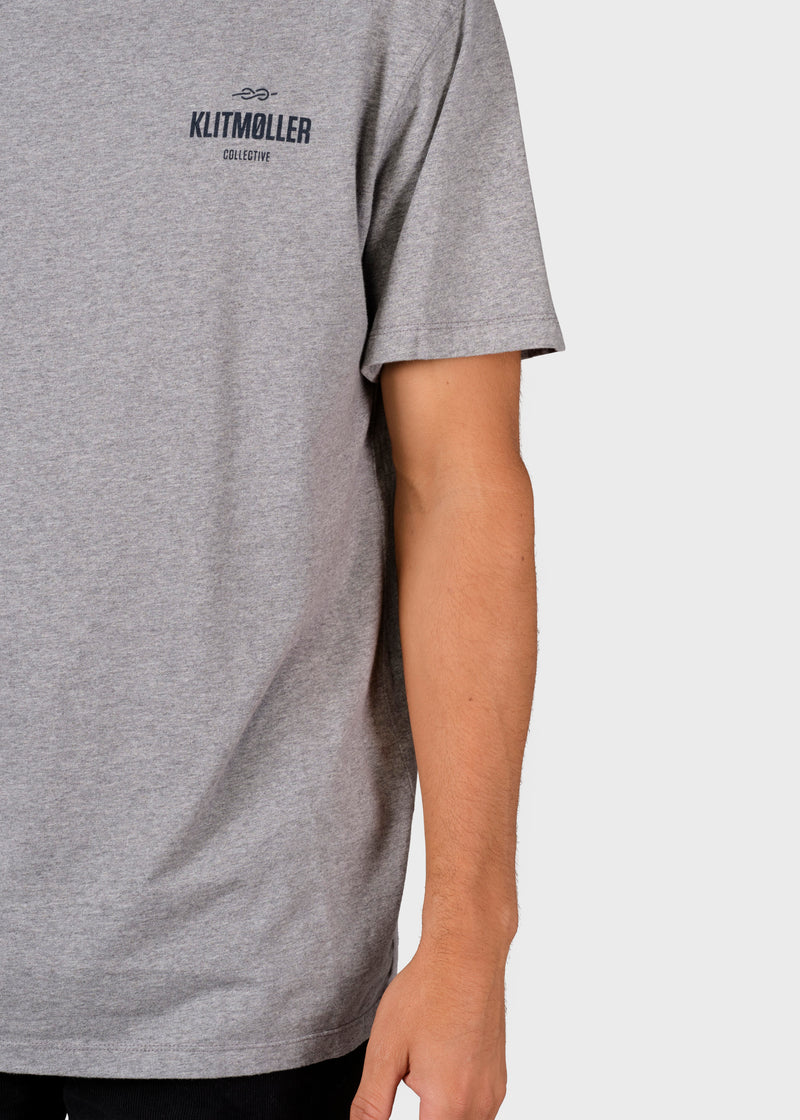Klitmøller Collective ApS Mens small logo tee T-Shirts Grey melange