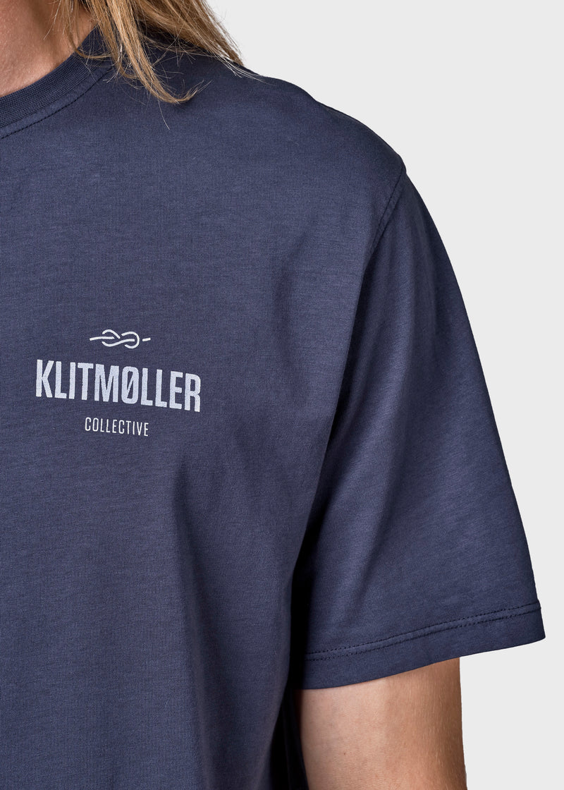 Klitmøller Collective ApS Mens small logo tee T-Shirts Navy