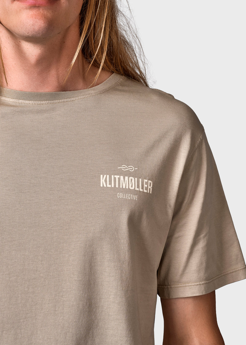Klitmøller Collective ApS Mens small logo tee T-Shirts Sand