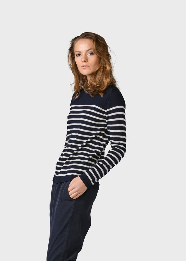 Klitmøller Collective ApS Paula knit Knitted sweaters Navy/cream