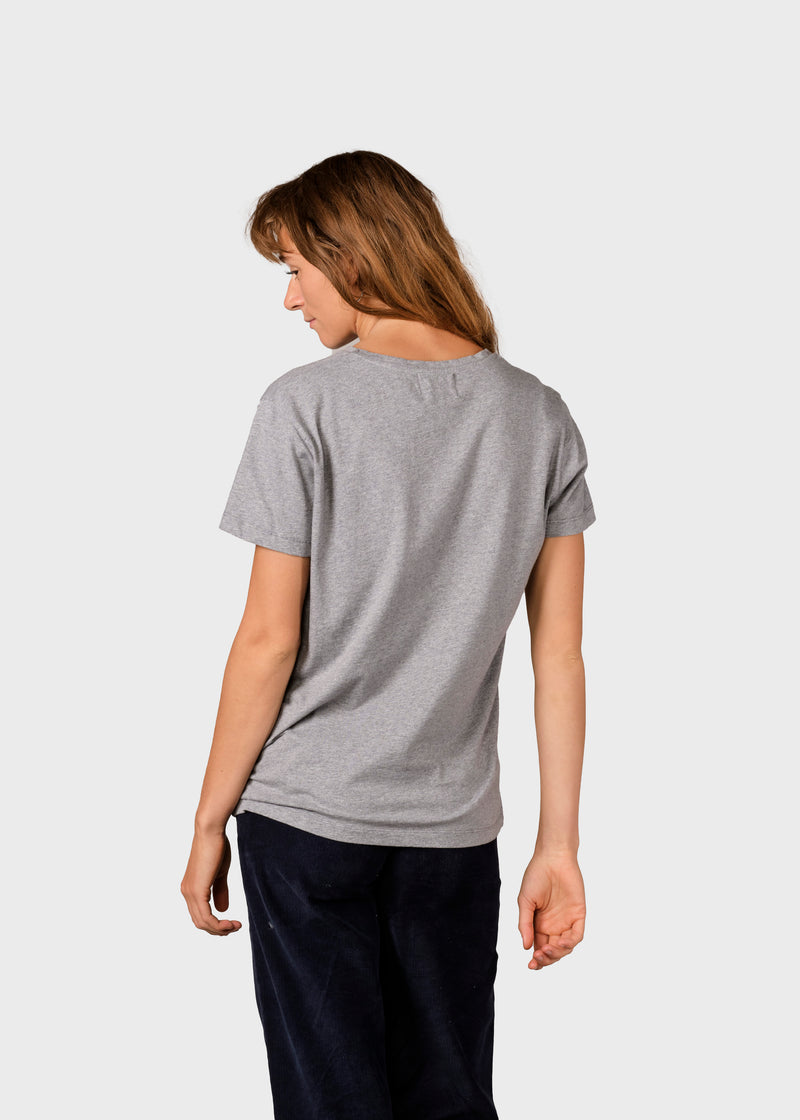 Klitmøller Collective ApS Womens small logo tee T-Shirts Grey melange